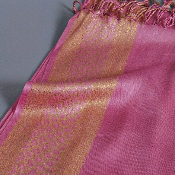 2/$30 Beige Fringed Scarf Tassel Large Wrap Neck Head Scarf Hair Shoulders Shawl - Picture 4 of 6